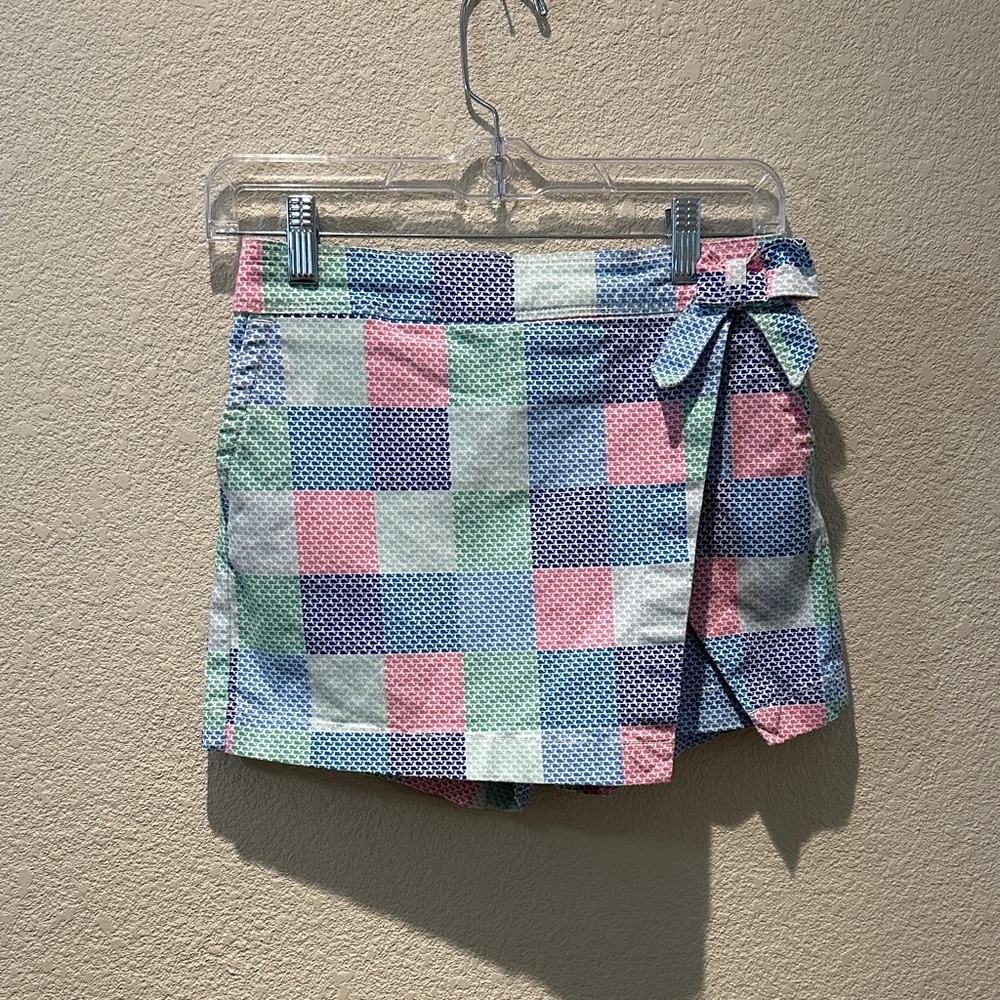 Vineyard Vines Pastel Multi Whale-Print Skort Size 14